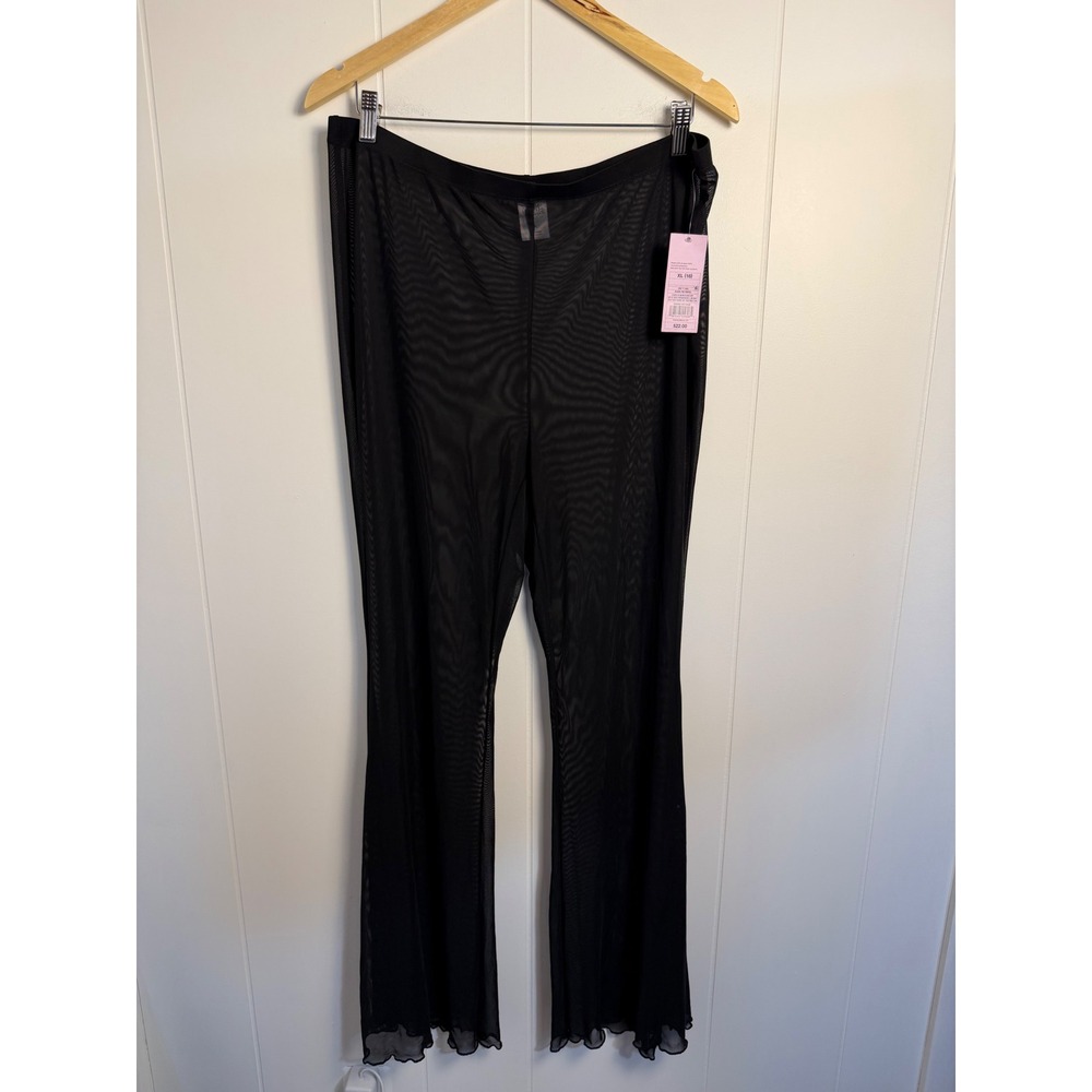 Wild Fable Mesh Pants XL Sheer Flare Lettuce Hem Festival Cover Up Halloween